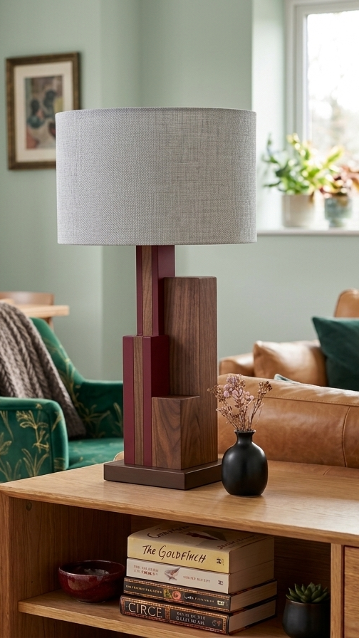 Silenzio Materico – Lampada Scultorea in Legno Massello