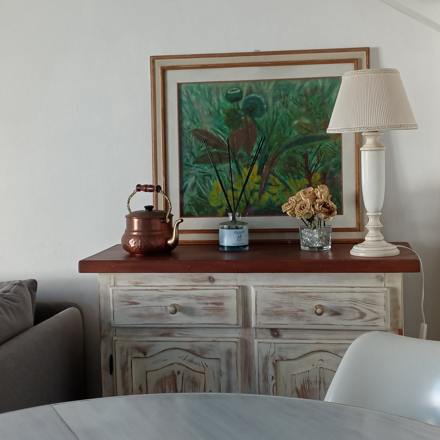 Teiera/Brocca in Rame Martellato con Manico in Ottone e Legno – Artigianato Toscano