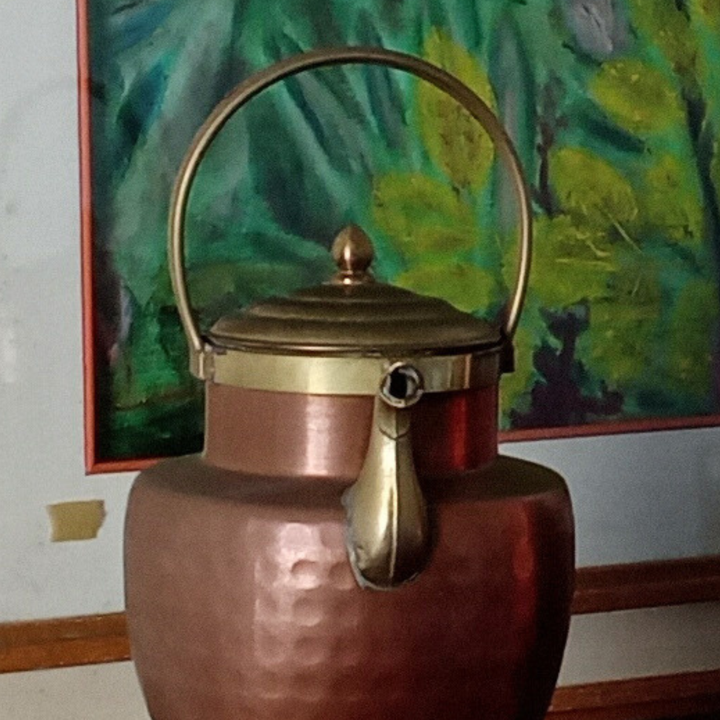 Coppia di Mezzina Toscana in Rame Martellato con Dettagli in Ottone – Artigianato Italiano